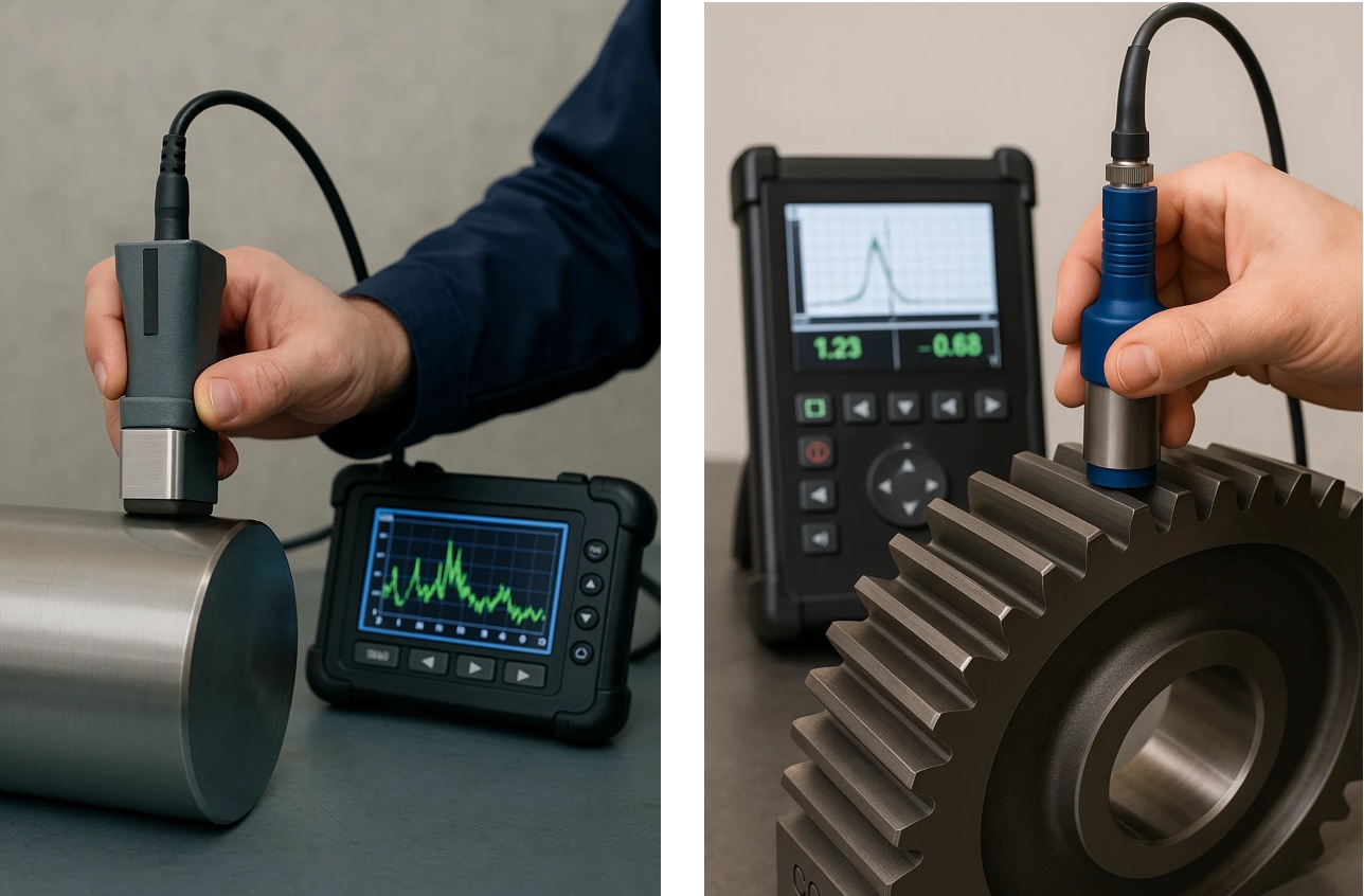 Sonde de mesure sur barre d'acier après traitement